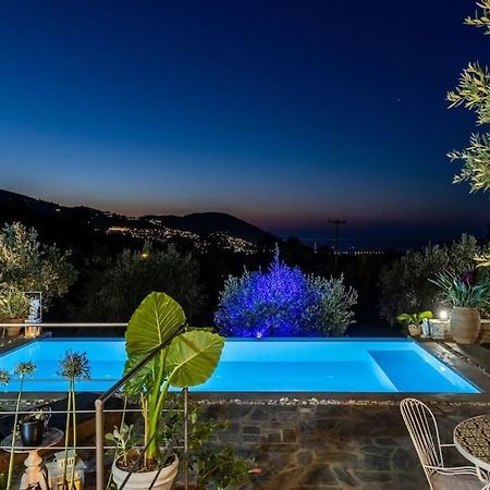 Skopelos Blue Heaven Pool Villa In Olive Grove ภายนอก รูปภาพ