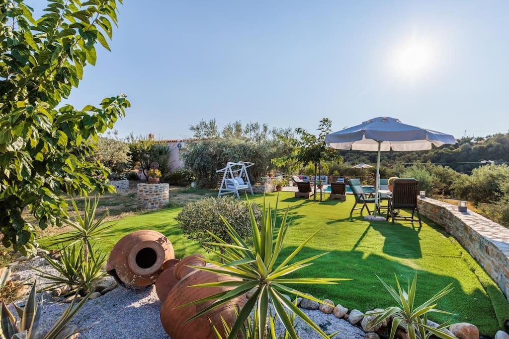 Skopelos Blue Heaven Pool Villa In Olive Grove ภายนอก รูปภาพ